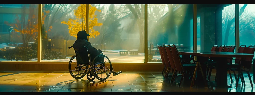 a person in a wheelchair easily fits underneath a table with ample knee clearance.