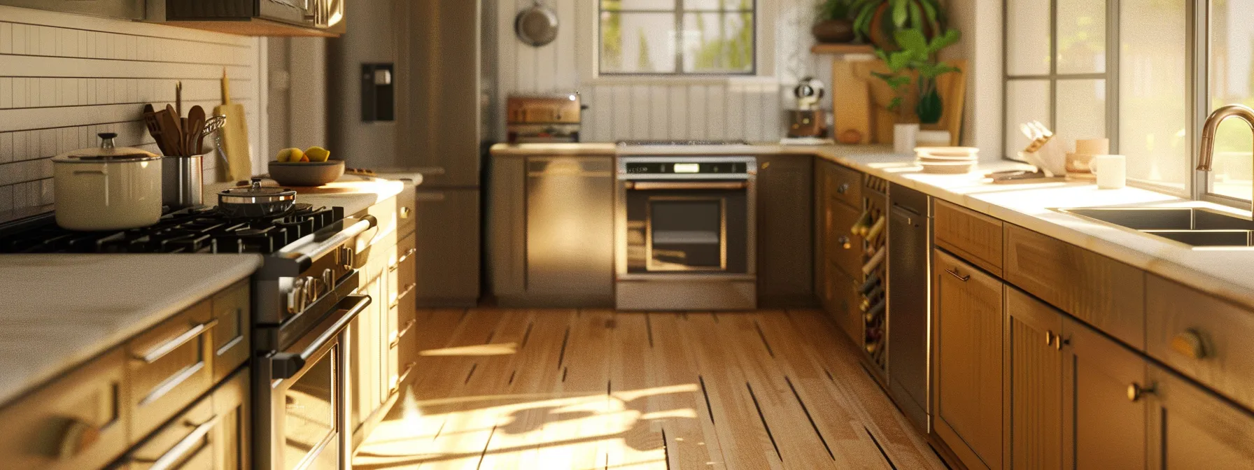 a well-designed kitchen with accessible sink and oven clearance.