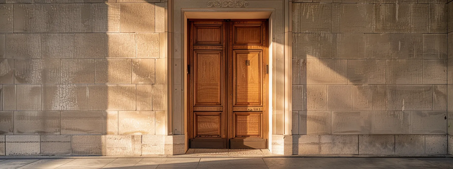 a doorway with the correct width and maneuvering clearance for individuals using mobility aids.