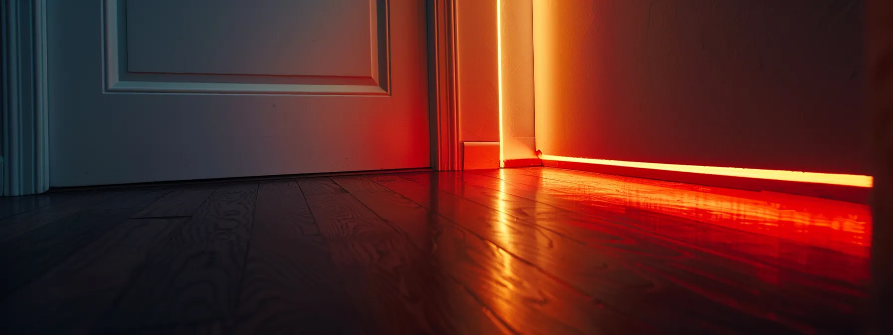 a person measuring the space between a door and the wall to ensure ada door clearance requirements are met.