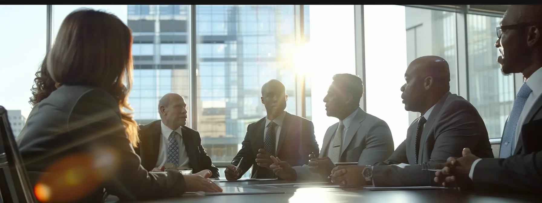 a group of professionals discussing ada regulations in a conference room.