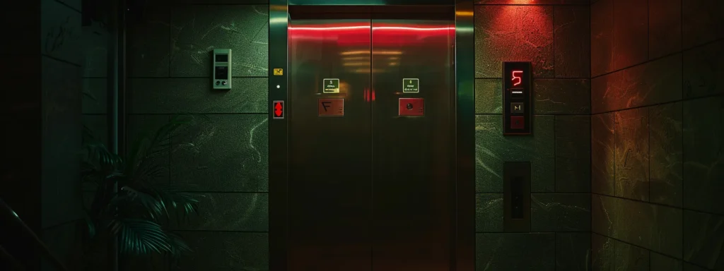 an elevator with braille signage and tactile buttons.