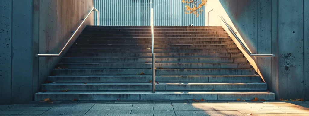 a wheelchair-accessible ramp leading up to a public building entrance.