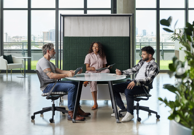 group of people having a meeting